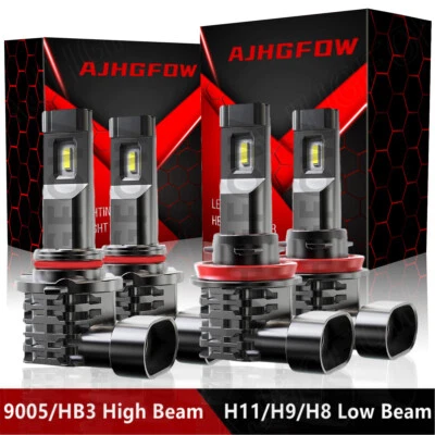 For Kenworth T370 T680 T880 Truck 2013-2022 10000K LED Headlights Bulbs High Low - Image 1 of 4