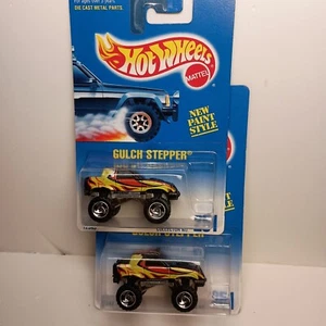 Hot Wheels #251 Gulch Stepper 1991 Nero Rosso Giallo Fiamme - Foto 1 di 6