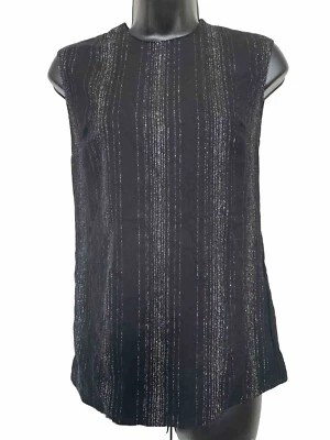 Top de sarga Stella McCartney a rayas metálicas mezcla de lana talla IT36/UK36 de Italia Foto 1 de 4