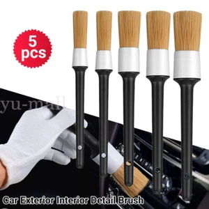 5x Car Exterior Interior Detail Brush Boar Hair Bristles Brush for Car Cleaning - Picture 1 of 10