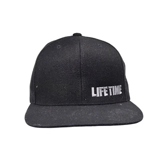 Sport-Tek Lifetime Hat Cap Snapback Logo Solid Black Embroidered Logo OSFA - Picture 1 of 7
