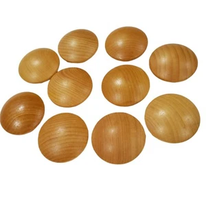 Lotto DIECI pomelli rotondi per cassetti armadio legno estraibili Appox 1,75" x 0,75 NUOVI bella grana - Foto 1 di 11