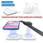 15W Duo Magnetic Mag Safe Qi  Folding Magnet Wireless Fsat Charger For iPhone