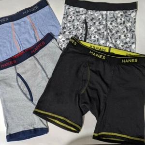 Hanes Boys Boxer Brief Underwear 4 Pair Pack Size L NEW - Picture 1 of 6