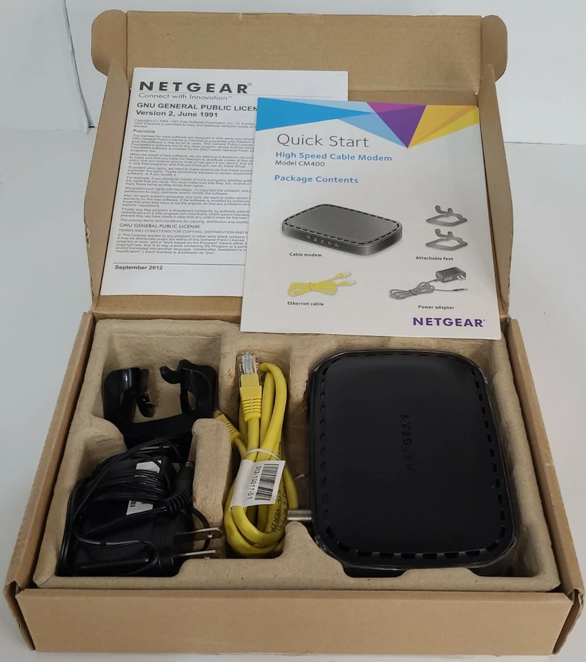 NETGEAR High Speed DOCSIS 3.0 Cable Modem For Xfinity-Time Warner CM400AZNA - Image 1 of 4