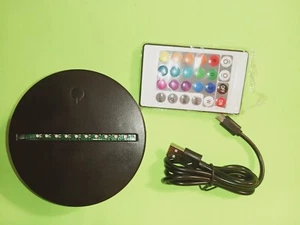 3D LED Night Light Lamp Replacement Base 16 Colors Display DIY + Remote Control - Picture 1 of 3