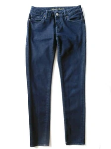 Pantalones de mezclilla Mavi para mujer Adriana tiro medio súper ajustados talla 27/30 lavado oscuro elásticos - Imagen 1 de 4