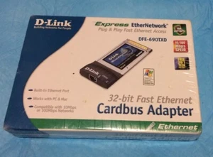 Sealed New in Box D-Link CardBus10/100 Fast Ethernet PC Card DFE-690TXD - Picture 1 of 9