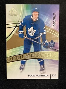 20-21 UD SP Game Used Hockey Authentic Rookies 153 Egor Korshkov /299