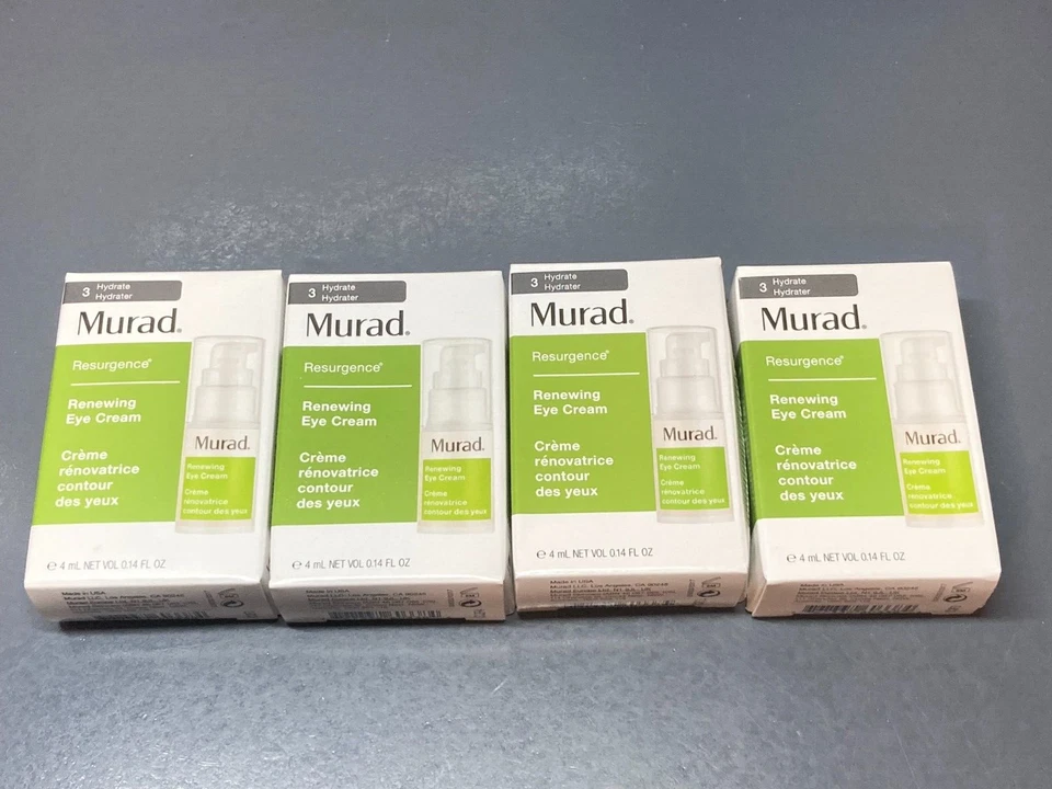 4x Murad Resurgence Hydrate 3 creme renovador para os olhos 0,14 oz 4 ml cada novo na caixa - Imagem 1 de 1