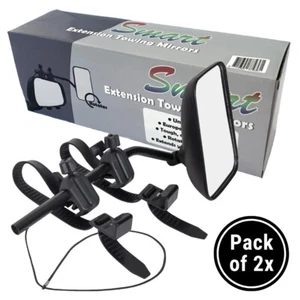 Pair of Clip on Towing Mirrors for Caravan, Boat, Camper Trailer, RV Tow Mirror - Picture 1 of 4