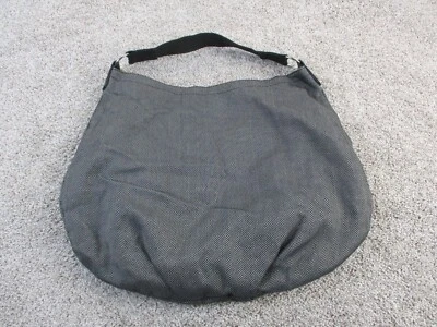 Faded Glory Herringbone Black Ring Hobo Bag Single Top Handle Packable Light NWT - Image 1 of 4
