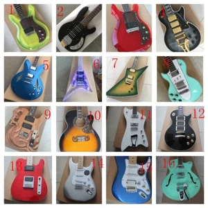 Electric Guitar Bass Factory customize red black gold white solid semi-hollow - Picture 1 of 3
