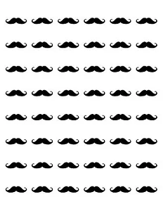 48 MUSTACHE ENVELOPE SEALS LABELS STICKERS 1.2" ROUND - Picture 1 of 1