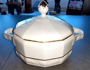 Suppenterrine Rheingold Alt-Schönwald Goldrand Porzellan Suppenschüssel Deckel - Bild 1 von 9