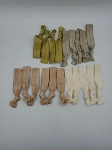 Kenz Laurenz Hair Ties Blonde Ivory Gold Soft Set Of 20 girls wedding party - Picture 1 of 12