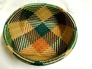 Handmade Weave Nature Jute Wicker Basket Storage Thai Craft Green Home Kitchen - Picture 1 of 12