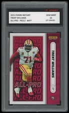 TRENT WILLIAMS 2021 PANINI INSTANT ALL-PRO 1ST GRADED 10 CARD #AP7 49ERS