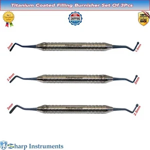 Titanium Coated Dental Filling Instruments 1.5mm, 2mm, 2.5mm, 3mm Burnisher Set - Bild 1 von 10