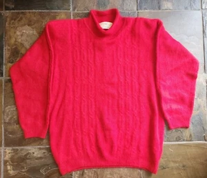 Vintage Blarney Angora/Lambswool/Nylon Cable Knit Womens Sweater Size L/XL, E.C. - Picture 1 of 4