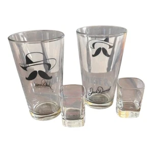 Jack Daniel's Whiskey Glasses Set of 4 Barware Man Cave Decor - Picture 1 of 1