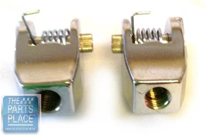 64-76 GM Cars Convertible Top Latch Chrome Knuckles W/ Spring And Roll Pin Pair - Picture 1 of 1