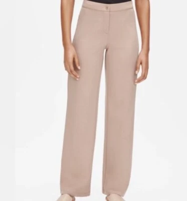 NEW Eileen Fisher Bramble Flex Tencel Straight Pants Size Petite Large Tan - Image 1 of 4