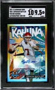 2022 Bowman University Big Kahuna Refractor Auto Spencer Rattler /150 SGC 9.5 10
