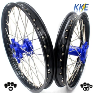 KKE 21/18 Enduro Wheels Fit KTM EXC SX SXF XCF XC XCW 250 300 350 2003-2024 Blue - Picture 1 of 12