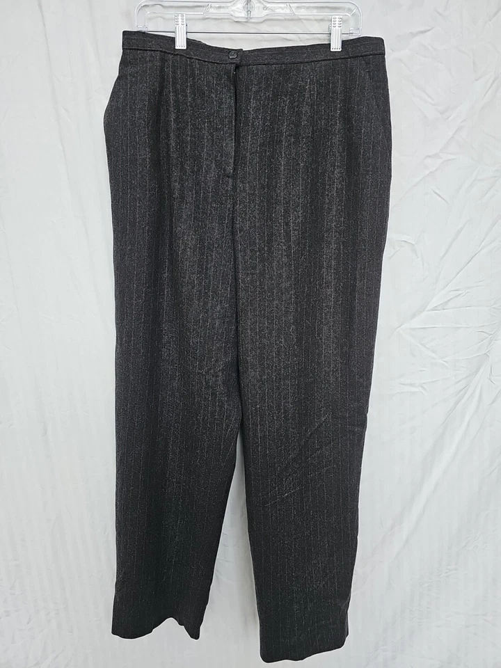 Pantalones Pendleton Vintage Lana Virgen Negros Mujer 16 Forrados Hechos en EE. UU. Foto 1 de 4