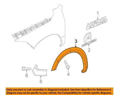CHRYSLER OEM 2010 Ram 2500,Ram 3500 Fender Exterior Trim-Wheel Flare 1FV91GBSAB Foto 1 de 2