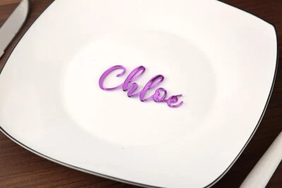 20Pcs Wood Personalized Wedding Name Place Cards Custom Laser Cut Names Place - Image 1 of 4