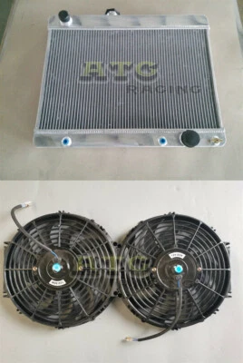 Radiador de aluminio de 3 filas + ventilador adecuado para Pontiac GTO LEMANS TEMPEST V8 1965 1966 1967 Foto 1 de 4
