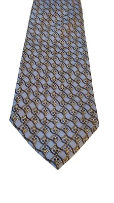 Corbata de cuello Trevisan Venezia para hombre azul estampado ecuestre seda italiana Business Power Foto 1 de 4