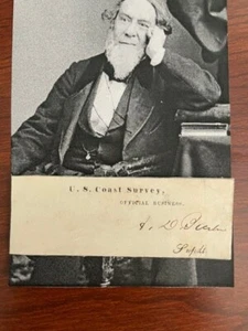 ALEXANDER DALLAS BACHE SIGNED CARD, PHYSICIST, U. S. COAST SURVEY, SCIENTIST - Picture 1 of 1