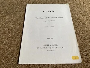 MLF15 SHEET MUSIC - GLUCK - THE DANCE OF THE BLESSED SPIRITS - FLUTE & PIANO - Picture 1 of 1