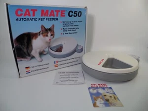 CAT MATE C50 5 Meal Electronic Automatic Pet Feeder Boxed with Manual - Untested - Picture 1 of 19