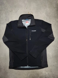 Men Columbia Black Windbraker Jacket windproof water Resistant Medium Travel - Picture 1 of 4