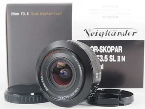 Lente Voigtlander Color Skopar 20 mm f/3,5 SL II Canon EF con caja [como nuev... - Imagen 1 de 12