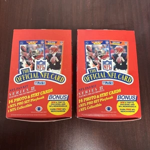 (2) 1989 Pro Set Series 1 Football Wax Box 36-Packs NEW, SEALED Lot of 2 Boxes - Picture 1 of 7