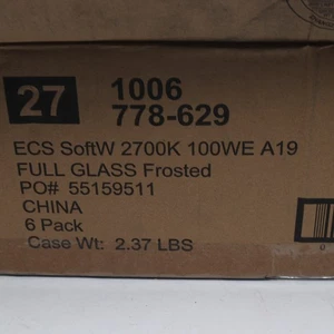 (12-Pk) EcoSmart Frosted Glass Filament LED Light Bulb A19 100W - Picture 1 of 4