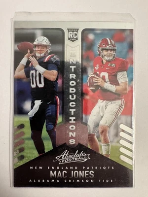 Mac Jones - 2021 Panini Absolute Football #INT-9 Introductions Rookie - Image 1 of 2