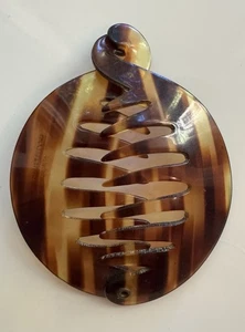 Porta moño de pelo con caparazón de tortuga imitación balloide vintage años 60 RARO hecho en Suiza - Imagen 1 de 5