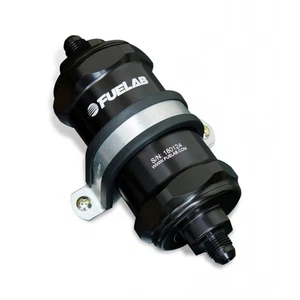 Fuelab 818 In-Line Fuel Filter Standard -8AN In/Out | 100 Micron Stainless - Picture 1 of 3