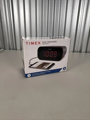 Timex T231GRY Dual Alarm AM/FM Clock Radio with Digital Tuning Line-In Ready - Image 1 of 4