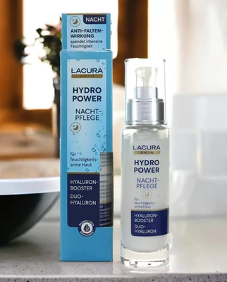 LACURA Skin Hydro Power Duo Hyaluron Nacht Pflege Anti-Falten wirkung 50ml