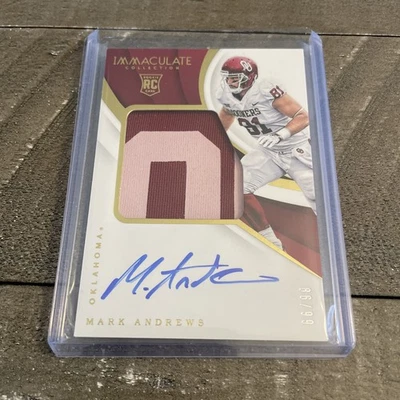 2018 Immaculate Collegiate Collection Mark Andrews Player Worn AU, MEM /99 🔥 - Image 1 of 2