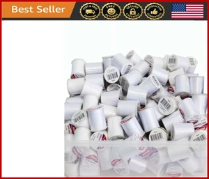 24 Pack White Sewing Thread 200 Yds - Bulk Polyester Spools for Crafts - Picture 1 of 2