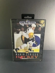 Mario Lemieux Hockey Sega Genesis Game Cart And Case - Picture 1 of 9