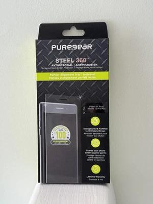 14 Plus/13 Pro Max PureGear Steel 360 Glass Screen Protector (Lifetime Warranty) - Image 1 of 2